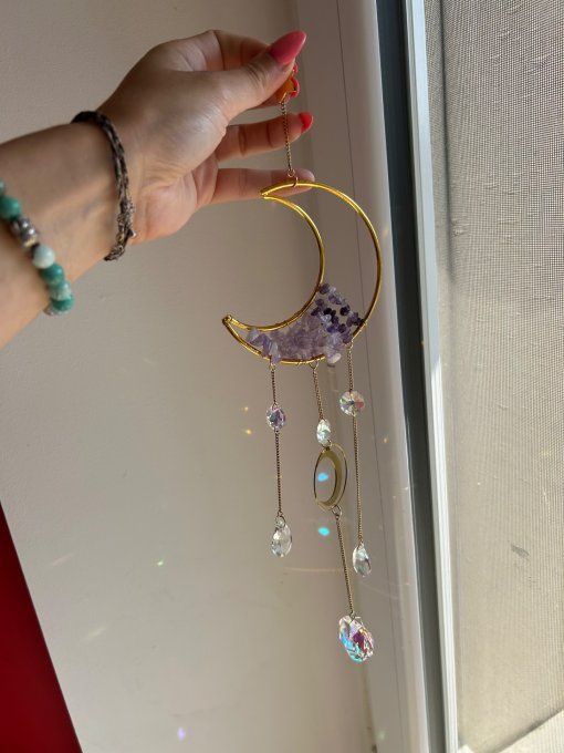 Suncatchers lune  améthyste 